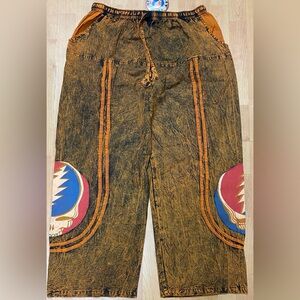 Grateful Dead Steal Your Face XXL Festival Hippie Boho Men Pants
